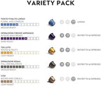 Nespresso Capsules Original Line, Ispirazione Variety Pack, Mild, Medium, Dark Roast Espresso Coffee, 50 Count Espresso Coffee Pods
