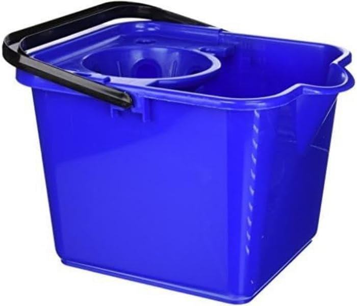 Addis Mop Pail and Wringer in Royal Blue, 12L Capacity, 27.5 x 35 x 24.5 cm