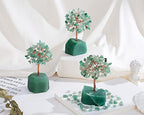 QINJIEJIE Green Aventurine Tree Crystal Tree Healing Crystals Natural Stone Base Money Tree Copper Wire Life Tree Energy Gemstone Office Desk Decor Meditation Spiritual Gift