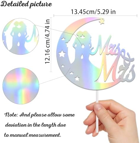 Mrs & Mrs Cake Topper Lesbian Bachelorette Party Decorations Lesbian Wedding Cake Decoration For Gay Bridal Shower Decor Sign Holographic Glitter