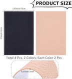 CRASPIRE 4Pcs Shoe Sole Protector 2 Colors Anti Slip Bottom Shoes Grips Guard Self Adhesive Rubber Heel Pads Black Brown Replacement Repair Sheet Cushions for Men Women Boot High Heels 6 X 3.9In