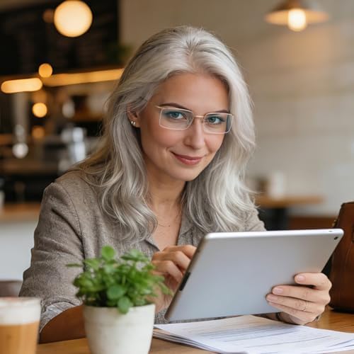 DXYXYO 2 Pack Metal Reading Glasses Blue Light Blocking, Men Women Ultra Light Half Frame Readers