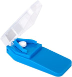 EZY DOSE Pill Cutter and Splitter, Safely Cuts Large, Small and Tiny Pills, Vitamins, Tablets in half, Accurate Easy Cutting, Stainless Steel Blade, Travel Sized, Easy to Use, Color May Vary, BPA Free