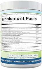 PURE® Mushroom Superblend - 30 Servings - 2000mg Lion’s Mane with KSM-66® Ashwagandha & Organic Cacao - Caffeine-Free Focus, Memory & Stress Relief Morning Ritual - Made in USA