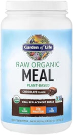 Garden of Life Meal Replacement Shakes, Raw Organic, Chocolate Protein Powder with Plant Based Pea Protein, Sprouts, Greens, Probiotics, Dairy Free 28 Servings