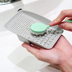 Brush Cleaning Palette,Handheld Silicone Brush Scrubber Brush Cleaning PadReusable Scrubber to Clean All of Your Ink Blending Brushes with Ease Portable Washing Tool (Purple)