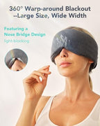 SKG Restore Sleep Mask-100% Sleep Mask Blackout for Men Women, International Travel Essential, Large Size with Wide Width, for Sleep/Travel/Rest/Workshift/Gift
