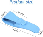 2pcs Razor Travel Case,Silicone Travel Razor Case, Waterproof & Anti-Scratch Razors Cover, With Waterproof and Breathable Bottom Holes, Fits Most Manual Shavers, Blue, Grey