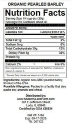 Pearled Barley 5 Pounds Pearl, USDA Certified Organic, Non-GMO Bulk, Product of USA, Mulberry Lane Farms