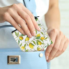 Lemon Print Sanitary Napkin Storage Bag Cute Period Bag for Teen Girls for School Portable Menstrual Cup Pouch Tampon Holder for Purse Pad Bags for Period Small Reusable