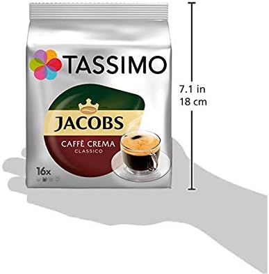 Tassimo Jacobs Caffè Crema Classico, Pack of 2 (2x16 servings)