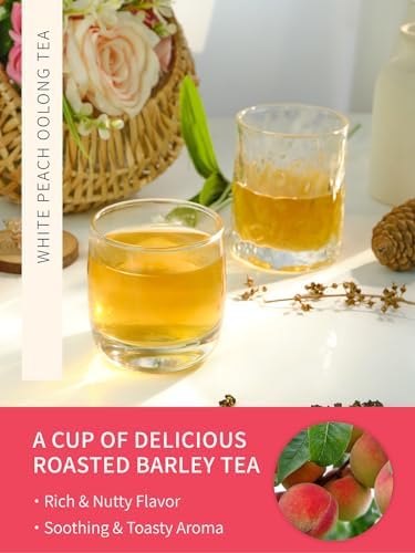 TeeLux White Peach Oolong Loose Leaf Tea, Peach Aroma & Slightly Sweet Flavor, Hot & Iced Tea, 5.3 Ounce