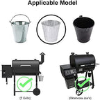 10 Pack Grease Bucket Liner Compatible with Traeger, Pit Boss, Camp Chef, Pellet Grill & Smoker, 6 Inch High Disposable Foil Drip Pan Liners