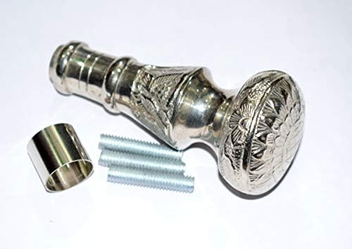 Vintage Antique Walking Cane Wooden Walking Stick Silver Brass Handle Knob Gift ab,7 cm