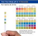 pH Test Strips for Urine Saliva 100 Ct with 100 Cups, (Range 0-14) 4 in 1 pH Testing Strips or Human Body Alkaline Acid, Orak pH, Water pH, Fast 15-Second Results Home Pee Test