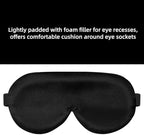Alaska Bear Sleep Mask Silk Eye Cover with Shaped Padding for Pressure-Free Sleeping, Foam Insert, Upgrade Contour Over Conventional Flat Satin Eye Masks, Machine Washable