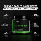 Kaged Original Pre Workout Powder | Strawberry Lemonade | Pre Formulated with Creatine, Beta Alanine, Pure Caffeine | 20 Servings