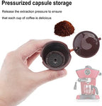 TQEONKL 6Pcs Reusable Coffee Capsule for Nescafe Dolce Gusto Machine,Reusable Refillable Coffee Capsule Filter Cup Kit with Cleaning Brush and Measuring Spoon