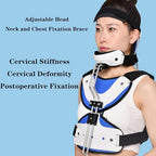 SFKLYU Orthosis Cervical Thoracic Halo Brace Adjustable Head Neck Chest Thoracic Halo Brace, Open Design, Adjustable Size, Support Decompression, Free Disassembly