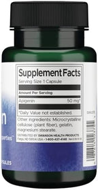 Swanson Apigenin Bioflavonoid Supplement for Adults Seeking Natural Sleep, Relaxation, and Stress Relief Support - 50 mg (90 Vegan Capsules)