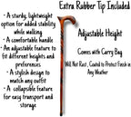 Walking Stick Cane Men Canes Wooden Sticks Handcrafted Best Wood for Mens and Women Senior Fancy Fold able