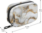 Luxurious Marble Weekly Medicine Pill Organizer Travel Pill Case Box Holder Container Small for Vitamin Supplement