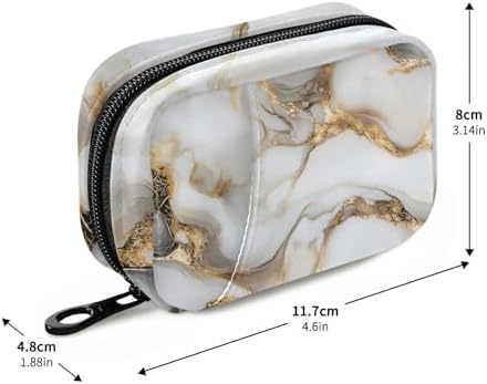 Luxurious Marble Weekly Medicine Pill Organizer Travel Pill Case Box Holder Container Small for Vitamin Supplement
