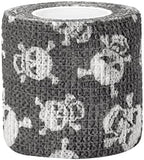ATOMUS 5pcs 5cm * 1.8m Disposable Cohesive Self-adhesive Tattoo Grip Bandage Roll Mini Elastic Handle Grip Tube Cover Wrap (#01)