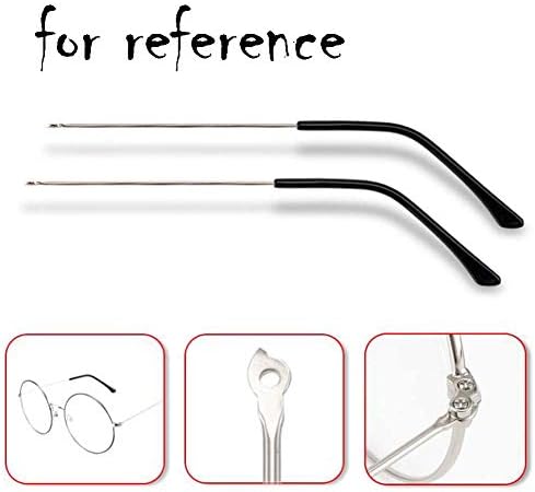 Glasses arm Covers,Spectacle Legs, 1 Pair Vintage Eyeglasses Replacement Temple Eyewear Metal Frame Arms, Silver