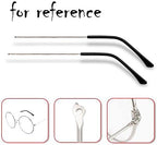Glasses arm Covers,Spectacle Legs, 1 Pair Vintage Eyeglasses Replacement Temple Eyewear Metal Frame Arms, Silver