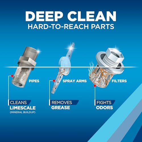 Finish Dishwasher Cleaner Liquid, Deep Cleans Hidden Grease & Limescale, Fights Odors & Maintains Performance, 3 Month Supply, 8.45oz, 1 Bottle