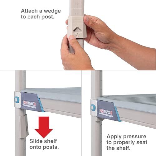 METRO MX9985 MetroMax i Industrial Plastic Shelving Wedges, Bag of 4
