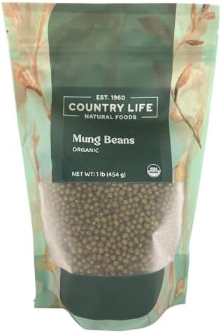 Organic Mung Beans - Whole Green Mung Beans for Sprouting & Cooking - Stir-Fries Soups Dal - Non-GMO Vegan (25 LB)