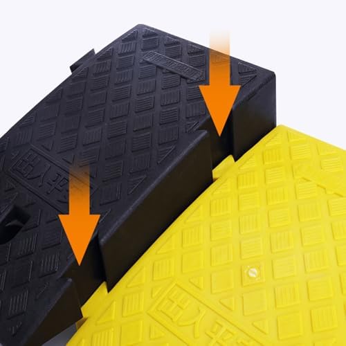 Driveway Curb Ramps, Rubber Threshold Ramp, Portable Heavy Duty Rubber Shed Threshold Ramps for Sidewalk Lawn Mower Cars Wheelchairs Pet Mobility