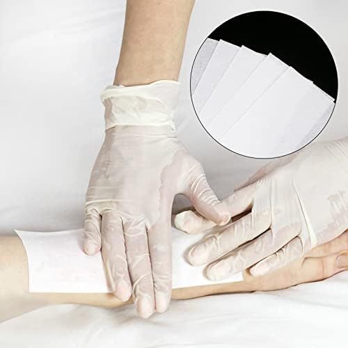 20cm x 7cm Disposable Professional Hair Removal Tool Depilatory Paper Nonwoven Epilator for Women Wax Strip Paper Shaving Roll Waxing Smooth Legs, 50 Sheets