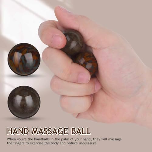 2pcs Baoding Balls, Chinese Meditation Balls Health Exercise Massage for Hand Relaxation Stress Relief Manual Massage Exercise Tool 0.98inch
