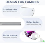 Toothpaste Squeezer, Metal Tube Squeezer Key Stainless Steel Toothpaste Roller Tube Wringer for Paint, Cream, Cosmetic, Daily Living Tube Squeezing Aids (2PCS A)