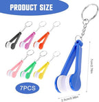 7 Pcs Glasses Cleaner Tool, Mini Sun Glasses Eyeglass Microfiber Spectacles Cleaner with Keychain, Soft Cleaning Cloth Clip for Sunglasses, Eye Glasses Lens Surface Cleaner (7 Colors)