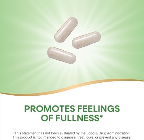 Nature's Way Herbal Glucomannan from Konjac Root Capsules, Promotes Feelings of Fullness*, 1,995 mg per 3-Capsule Serving, Non-GMO Project Verified, Vegan, 100 Capsules (Packaging May Vary)