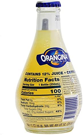 Orangina - Citrus Sparkling Juice Beverage (18 Bottles Total) - Light Pulp - Original Imported European French Recipe - No Artificial Ingredients - (3 Packs of 6 Bottles) (18 x 8.5 oz Bottle)