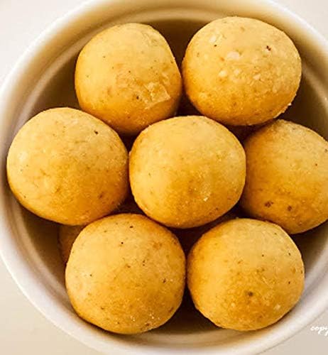 HIMALYA FRESH Besan Ladoo 12oz - Premium Authentic, Luxurious Indian Food & Sweets Made With pure simple ingredients Gram flour, Sugar, Cardamom & Vegetable Oil - No Fillers Or Preservatives (1 Box)
