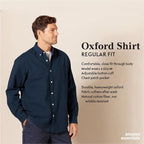 Amazon Essentials Men's Button-Down Long Sleeve Casual Pocket Oxford Shirt