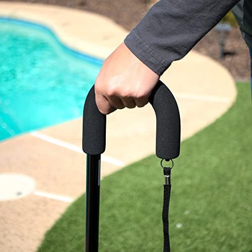 Foam Hand Grip Replacement for Standard Handle Canes, Thick Cushioned Foam, Black