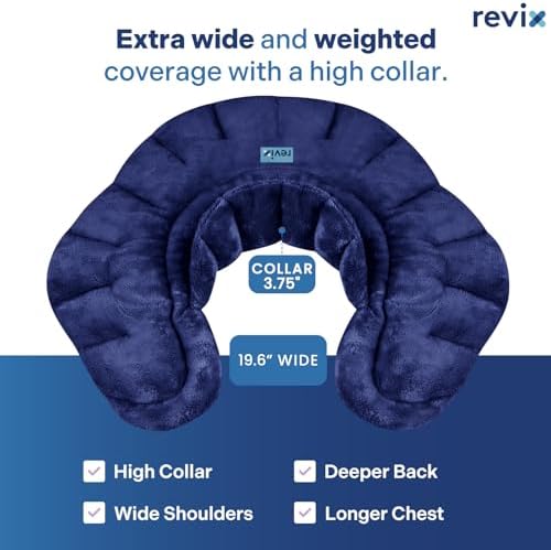 REVIX Microwave Heating Pad for Neck Shoulders and Back, Weighted Hot Neck Shoulder Wrap with Herbal Aroma, Microwavable Moist Heat Warmer, Scented