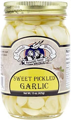 Amish Wedding All-Natural Sweet Pickled Garlic 15 Ounces (2 Jars)