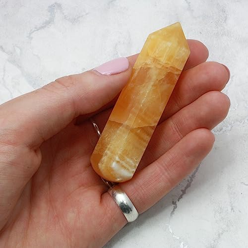 Orange Calcite Crystal Massage Wand (Extra Grade) ~75 x 20mm