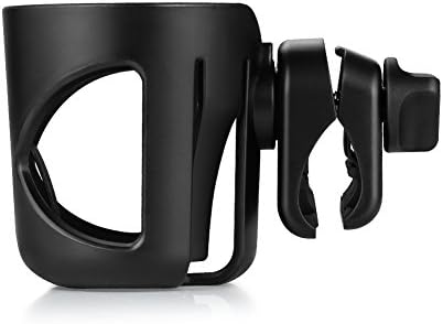 Accmor Universal Cup Holder, Stroller Cup Holder, 360° Rotatable Large Caliber Designed Bottle Holder for Stroller, Bike, Wheelchair, Walker, Scooter, Black