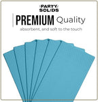 Turquoise Dinner Napkins Disposable 8" x 4" Folded - 40 Pcs 2 Ply Turquoise Napkins Disposable Paper Guest Towels for Bathrooms, Dinners, Everyday Parties & Party Supplies