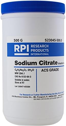 Sodium Citrate, Trisodium Salt, Dihydrate, ACS Grade, 500 Grams