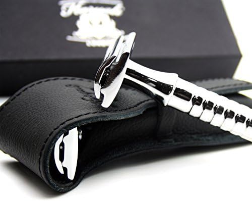 Haryali London Double Edge Safety Razor with Leather Pouch